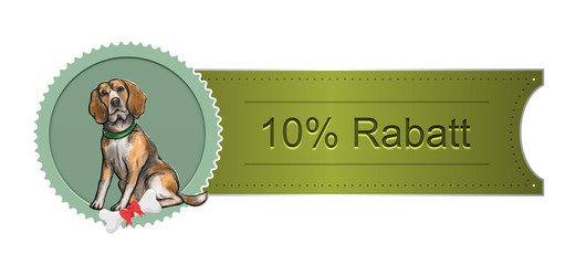 Fototapeta premium Hund, Verkaufsbanner