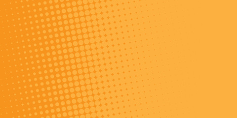 Abstract halftone orange vector background. Grunge effect dotted pattern. Vector graphic for web business designs.