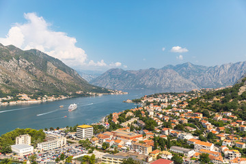 Naklejka na ściany i meble panoramic view of the town in montenegro