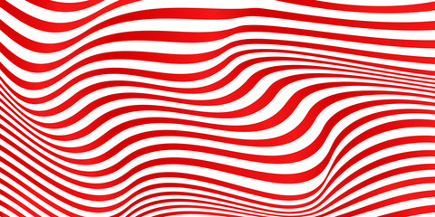 Abstract lines. 3d graphic effect. Stripe vector background. Red ribbons on white backdrop.