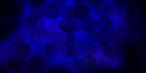 Fototapeta na wymiar Dark BLUE vector texture with colorful hexagons.