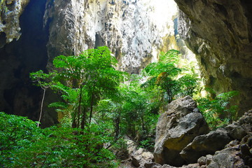 Thailand. Hua hin. Cave in Thailand. in the mountain. Tensively temple underground. beautiful landscape in the tropics.