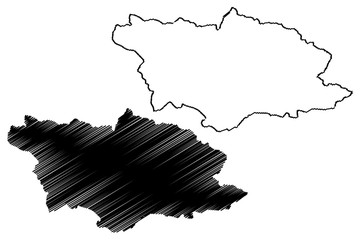 Racha-Lechkhumi and Kvemo Svaneti region (Republic of Georgia - country, Administrative divisions of Georgia) map vector illustration, scribble sketch Racha Lechkhumi and Kvemo Svaneti map....