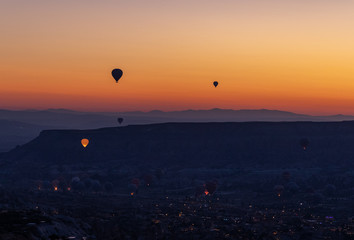 Hot Air Balloons over Cappadocia, Turkey