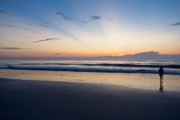 Fototapeta na wymiar Beach sunrise florida