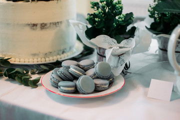 macaroons on wedding table