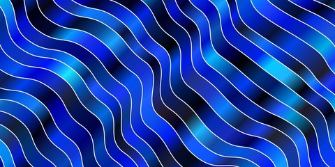 Obraz premium Light BLUE vector backdrop with curves. Colorful illustration in circular style with lines. Template for your UI design.