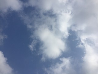 beautiful cloudy sky on a sunny weather day