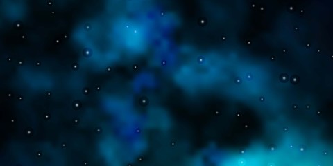 Dark Blue, Green vector texture with beautiful stars. Shining colorful illustration with small and big stars. Best design for your ad, poster, banner.