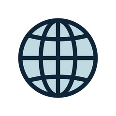 Fototapeta premium Globe, planet icon, sign. Internet, global sphere