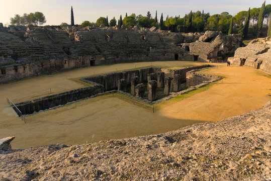 Anfiteatro de Italica em Sevilha, Espanha