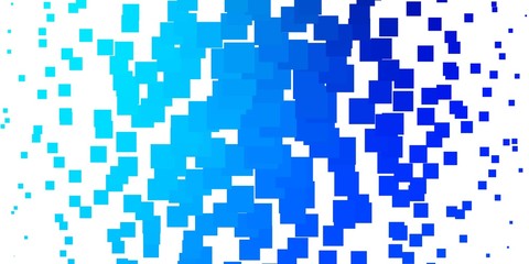 Fototapeta premium Light BLUE vector pattern in square style. Modern design with rectangles in abstract style. Design for your business promotion.