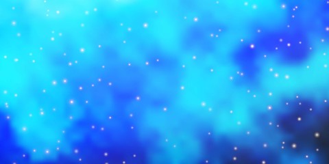 Fototapeta premium Light BLUE vector texture with beautiful stars. Colorful illustration with abstract gradient stars. Pattern for new year ad, booklets.