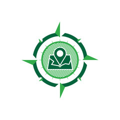 Attractive Compass Illustration For Travel And Adventure Logo Design Template