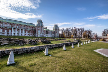 Moscow, Russia: Grand Tsaritsyn Palace. Tsaritsyno is a palace museum and park reserve in Moscow Russia