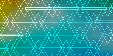 Light Blue, Yellow vector pattern with polygonal style. Beautiful illustration with triangles in nature style. Best design for posters, banners.