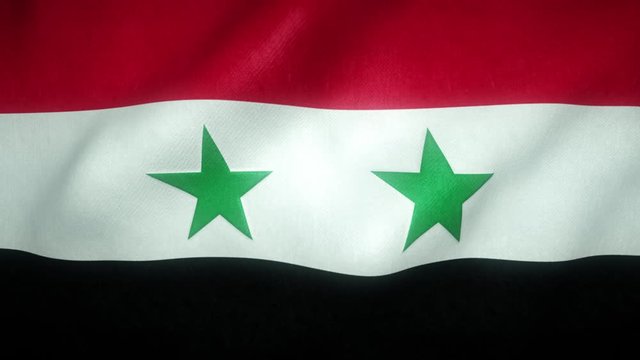 flag of syria waving in the wind