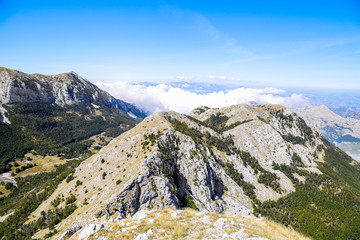 Nature of Montenegro. View on mountains in National park Lovcen. September, 2019