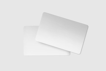 White Credit/Debit Card, 3D Rendered Isolated on White Background