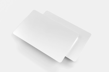 White Credit/Debit Card, 3D Rendered Isolated on White Background