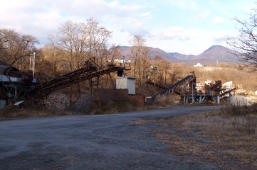 Big equipment of crushed stone factory