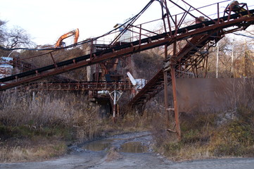 Fototapeta premium Big equipment of crushed stone factory