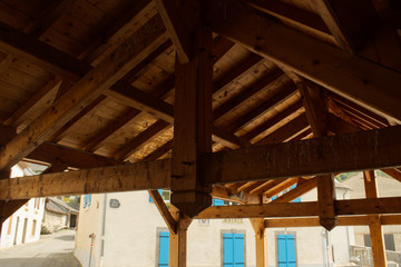 Fototapeta premium Lavoir dans le village de Aste dans la Vallée d'Ossau dans les Pyrénées Atlantique