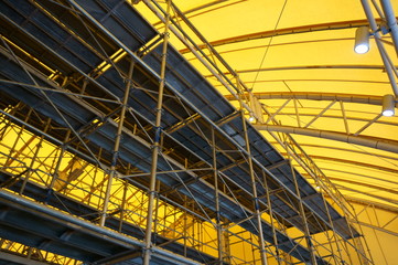 Iron pipe scaffolding for construction