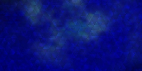 Light BLUE vector background with lines, triangles.
