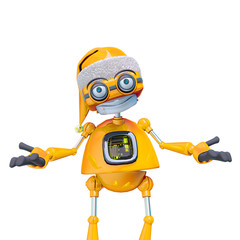 santa bot in white background