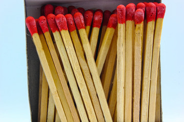 matches on white background