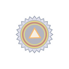 Sahasrara.Crown chakra.Seventh Chakra symbol of human. Vector illustration isolated on white background