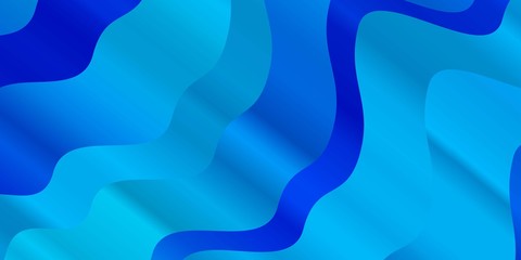 Light BLUE vector layout with circular arc. Abstract gradient illustration with wry lines. Pattern for ads, commercials.
