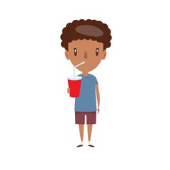 Smiling schoolboy. Cheerful elementary school student, kindergarten pupil cartoon character. Flat vector illustration.