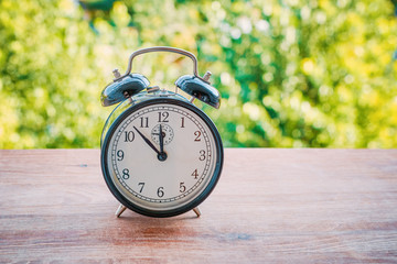 Talarm clock on the windowsill
