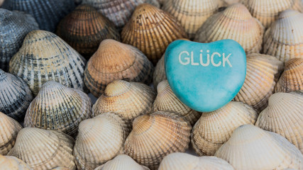 herz, glück, liebe, freude, türkis, valentin, day, meer, strand, muscheln, Erholung, Norsee, Ostsee, Urlaub, Wattenmeer, Ferien, romantisch-, glück in der Liebe, romantik, beach, dekoration, isoliert,