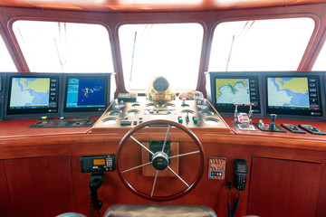 Interior shot from the control room of the yacht © SPIX PRODUCTION