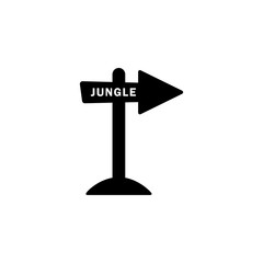 Arrow to the jungle. Design template vector