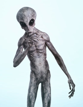 alien or extraterrestrial portrait - isolated