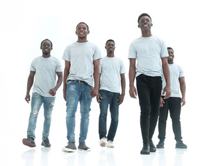 Fototapeta premium in full growth. team of young people stepping forward