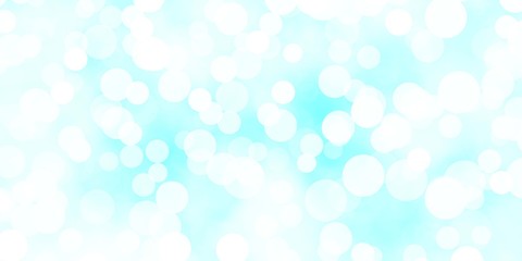 Light BLUE vector background with spots.