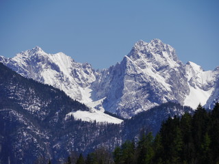 Fototapeta na wymiar Wilde Kaiser im Winter, Alpen im Winter