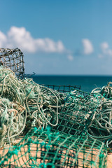 Beach with Old Fishing Gear