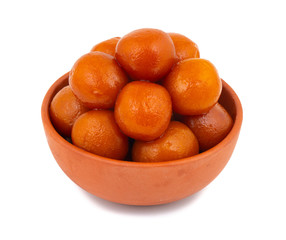 Indian Popular Dessert Gulab Jamun Also know as kala Jamun or Kalajam is a Soft Delicious Berry Sized Balls Made of Milk Solids