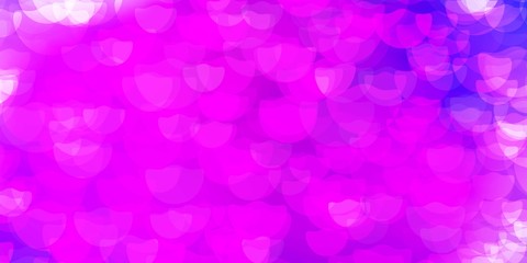 Light Blue, Red vector background with bubbles.