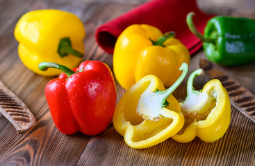Fresh colorful bell peppers