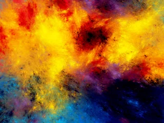 Crédence de cuisine en verre imprimé Mélange de couleurs yellow abstract fractal background 3d rendering illustration