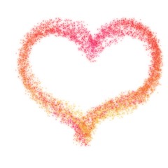 heart sparkle illustration isolated on white background