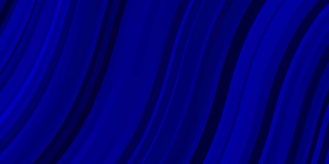 Fototapeta premium Dark BLUE vector template with lines. Colorful illustration in abstract style with bent lines. Pattern for websites, landing pages.