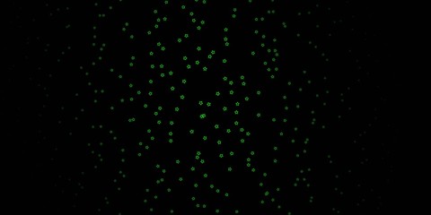 Dark Green vector background with colorful stars. Decorative illustration with stars on abstract template. Pattern for new year ad, booklets.